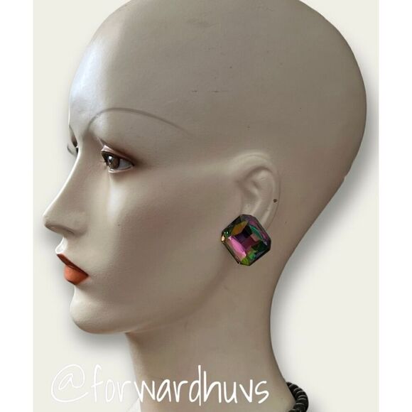 Bundle Sale 3 for $15 | Large Sparkly Watermelon Colored Bling Earrings - Picture 1 of 6